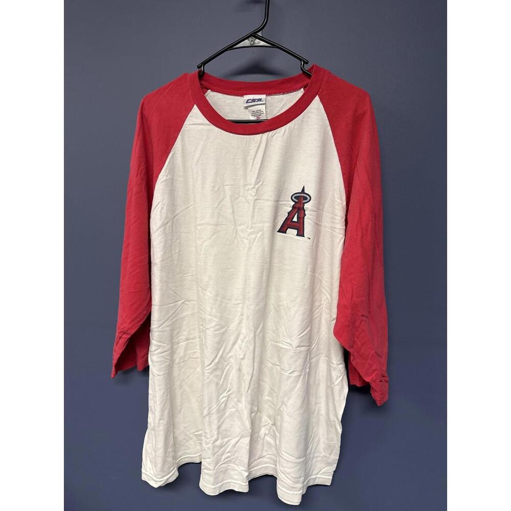 CSA Vladimir Guerrero 27 Los Angeles Angels Raglan Baseball Shirt 2X